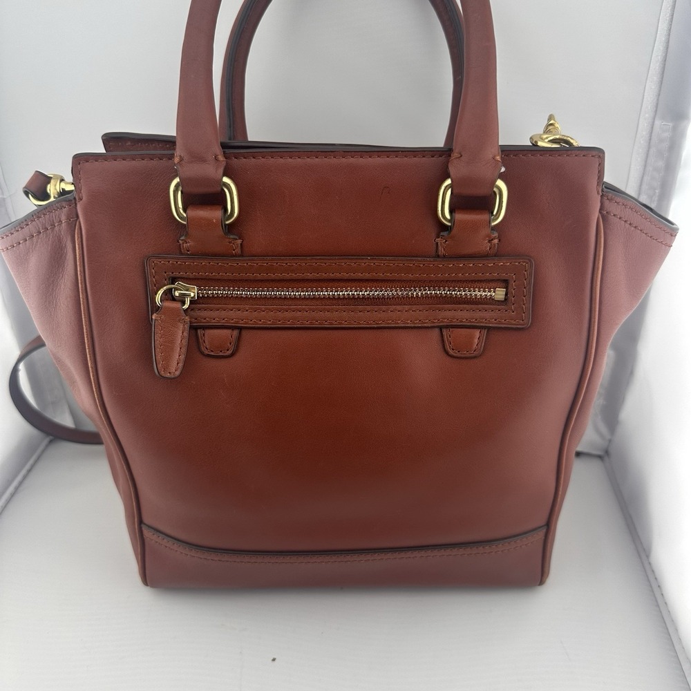 Coach Legacy Mini Tanner Satchel Cognac Shoulder Bag Tassel Classic Office - Picture 5 of 11
